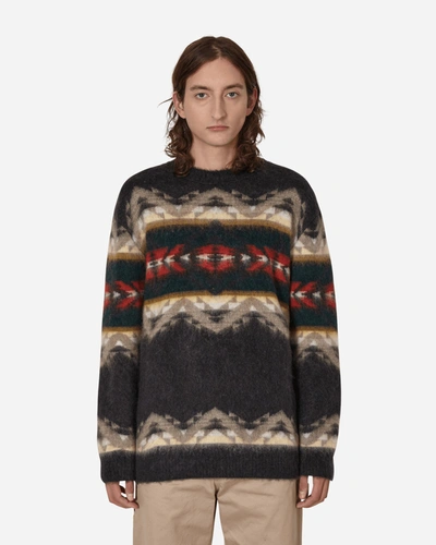 Junya Watanabe Unya Watanabe Pendleton Crewneck Knitted Sweater In Grey