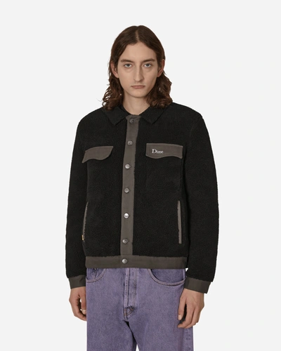 Dime Sherpa Denim Jacket In Black