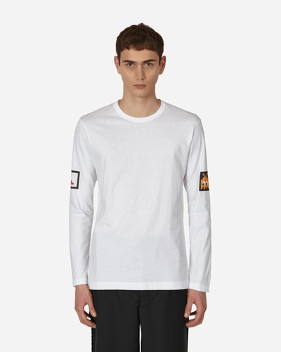 Comme Des Garçons Shirt Invader B-3 Longsleeve T-shirt In White