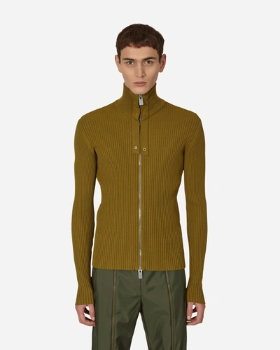 Alyx Small Rib Zip-up Jumper In Green