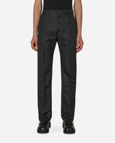 Charles Jeffrey Loverboy They Them Recycled-jacquard Trousers In Black
