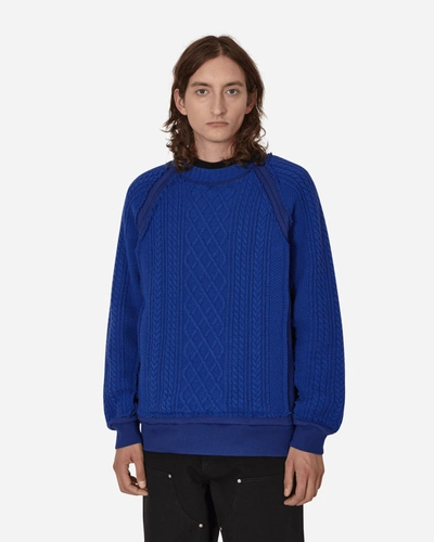 Undercoverism Rebuild Crewneck Sweater In Blue