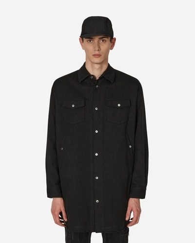 Undercover Raw-cut Oversized Cotton Shirt In Black