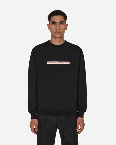 Stockholm Surfboard Club Logo Crewneck Sweatshirt In Black