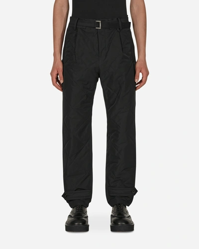 Sacai Quilted Trousers In Black