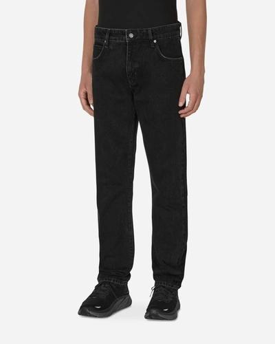 Guess Usa Straight Denim Trousers Black In Multicolor