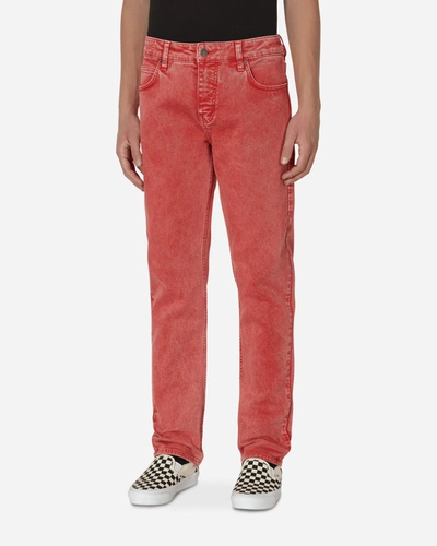 Guess Usa Straight Denim Pants In Orange