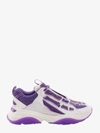 Amiri Bone Runner Leather-trimmed Mesh Sneakers In Purple,white