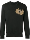 ALEXANDER MCQUEEN EMBROIDERED PLAQUE SWEATSHIRT,462047QIZ3D11937338