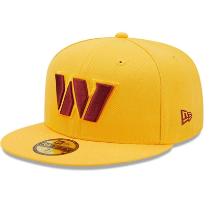 New Era Gold Washington Commanders Omaha 59fifty Fitted Hat