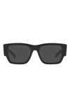 Prada Men's 54mm Pvc Pillow Sunglasses In Black