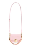 GIVENCHY SMALL 4G EMBROIDERED CANVAS & LEATHER CROSSBODY BAG