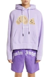 PALM ANGELS CHENILLE BEAR PULLOVER HOODIE