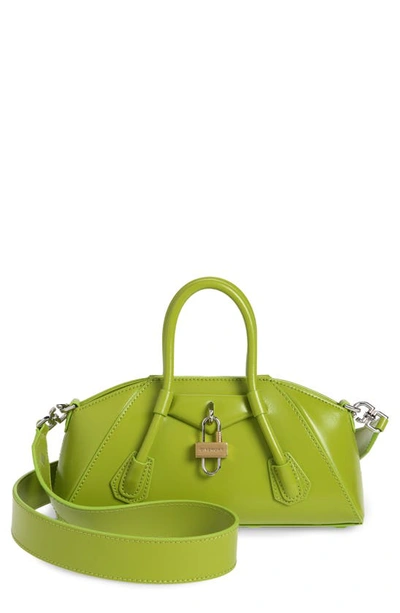 Givenchy Women's Mini Antigona Stretch Bag In Box Leather In Citrus Green