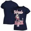 Outerstuff Girls Youth Navy Colorado Avalanche Mickey Mouse Go Team Go T-shirt In Navy
