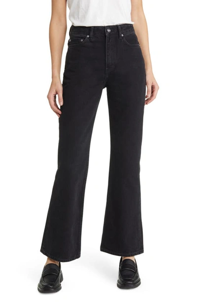 Ganni Black Betzy Bootcut Jeans In Blue