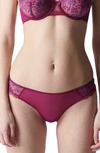 Simone Perele Singuliere Tanga Thong Underwear In Syrah