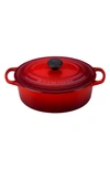 LE CREUSET LE CREUSET SIGNATURE 2.75 QUART OVAL ENAMELED CAST IRON DUTCH OVEN