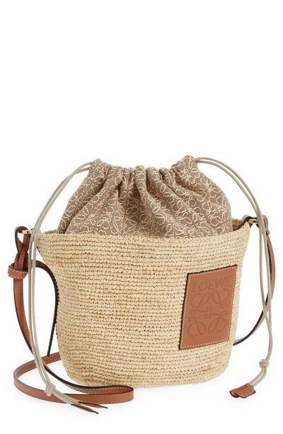 Loewe Anagram Pochette Basket Bag In Natural_tan