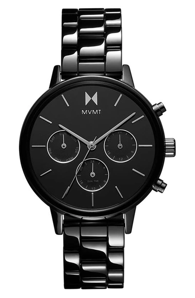 MVMT NOVA CHRONOGRAPH CERAMIC BRACELET WATCH, 38MM