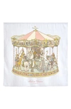 ATELIER CHOUX PINK CAROUSEL COTTON SWADDLE