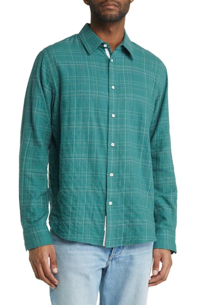 Rag & Bone Gus Plaid Button-up Shirt In Grnplaid