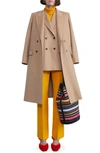 LAFAYETTE 148 DOUBLE BREASTED CAMEL HAIR COAT