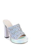 Karl Lagerfeld Aviva Platform Sandal In Opalescent