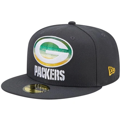 NEW ERA NEW ERA GRAPHITE GREEN BAY PACKERS COLOR DIM 59FIFTY FITTED HAT