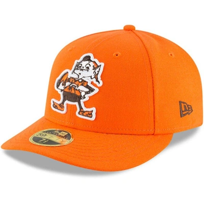 NEW ERA NEW ERA ORANGE CLEVELAND BROWNS OMAHA THROWBACK LOW PROFILE 59FIFTY FITTED HAT