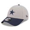 New Era Men's  Gray And Navy Dallas Cowboys The League 2tone 9forty Adjustable Hat In Gray