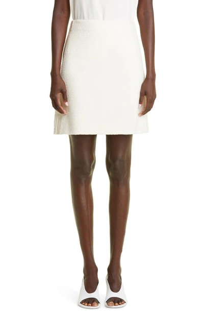 St John Textured Tweed Skirt In Ecru Multi