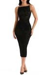 House Of Cb Embellished Body-con Midi Dress In Black