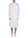 Maison Kitsuné Colour-block Cotton Shirt Dress In Multicolor