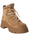 Gianvito Rossi Vancouver Leather-trimmed Suede Ankle Boots In Brown