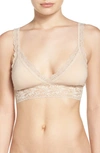 Hanky Panky Stretch Cotton Bralette In Chai