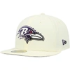 NEW ERA NEW ERA CREAM BALTIMORE RAVENS CHROME COLOR DIM 59FIFTY FITTED HAT