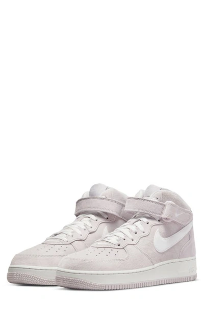 Nike Pink Air Force 1 Mid ‘07 Suede Sneakers - Men's - Calf Suede/fabric/rubber In Neutrals