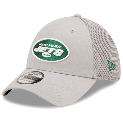 New Era Gray New York Jets Team Neo 39thirty Flex Hat