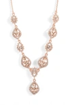 Marchesa Gold-tone Mixed Crystal Lariat Necklace, 16" + 3" Extender In Rgld/ Silk