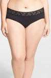 Hanky Panky Organic Cotton Plus Size Conscience French Brief 892461x In Black