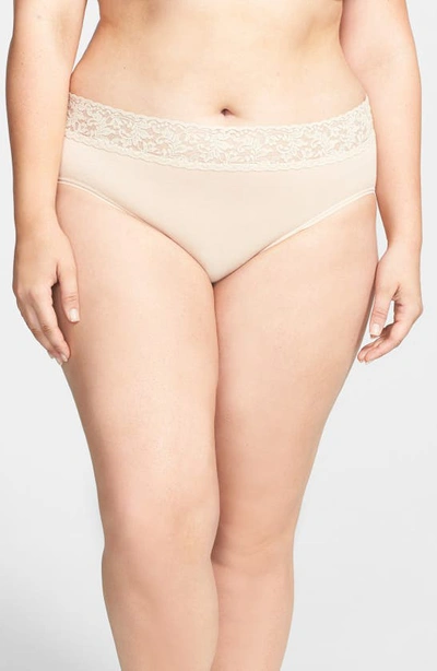 Hanky Panky Cotton French Brief With $9 Credit In Chai