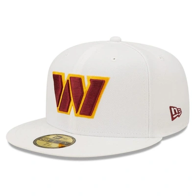 New Era White Washington Commanders Omaha 59fifty Fitted Hat
