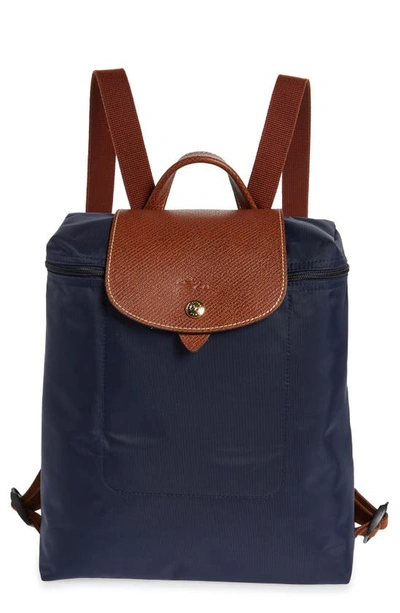 Longchamp Le Pliage Backpack In Marine