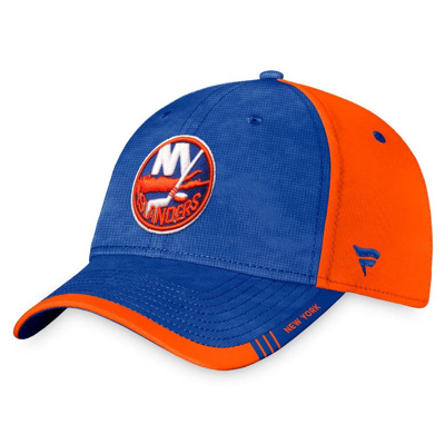 Fanatics Branded Royal/orange New York Islanders Authentic Pro Rink Camo Flex Hat In Royal,orange