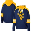 COLOSSEUM COLOSSEUM NAVY WEST VIRGINIA MOUNTAINEERS LACE-UP 4.0 PULLOVER HOODIE