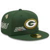 NEW ERA NEW ERA GREEN GREEN BAY PACKERS HISTORIC CHAMPS 59FIFTY FITTED HAT