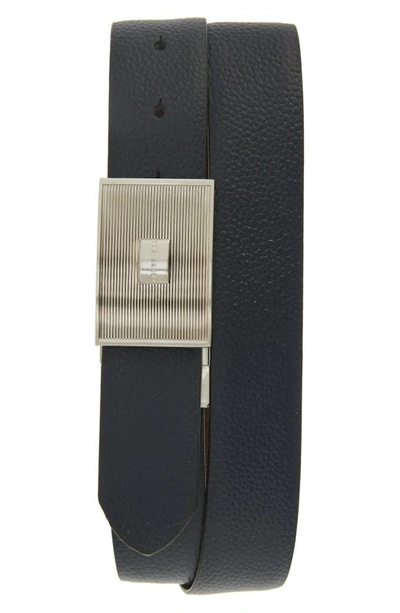 Ted Baker Aydon Reversible Leather Belt In Navy