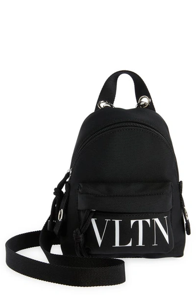 Valentino Garavani Valentino Vltn Printed Backpack In Black