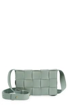 Bottega Veneta Small Intrecciato Leather Cassette Crossbody Bag In Neutral